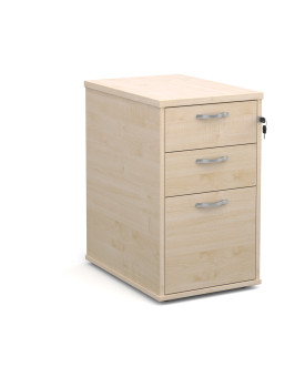 3 drawer 600 economy desk high pedestal - Maple 