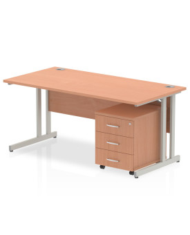 BRAND NEW Straight economy desk set with pedestal - 1200mm x 800mm- SPECIAL OFFER 