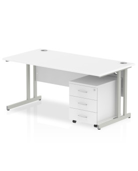 BRAND NEW Straight economy desk set with pedestal - 1400mm x 800mm- SPECIAL OFFER 
