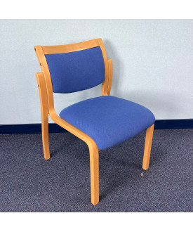Blue Fabric Static Chair