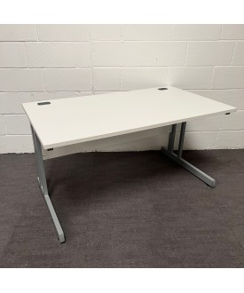 White (bright) Straight Desk- 1400 x 800 