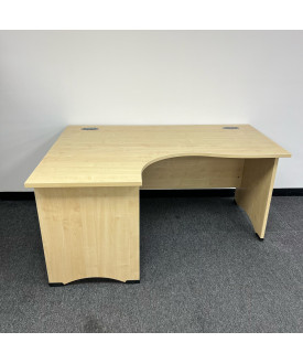 Maple Left Handed Corner Desk 1600- Grade B 