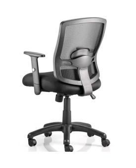 Portland Task Operator Chair Black Mesh With Arms
