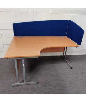 Blue straight desk divider set - 1600 and 800