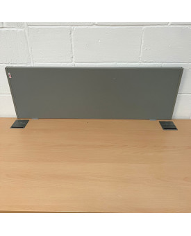 Grey straight desk divider - 1200 