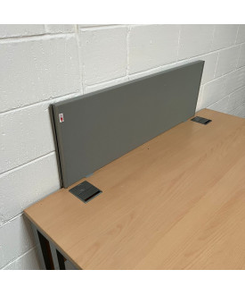 Grey straight desk divider - 1200 