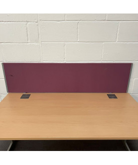Purple straight desk divider - 1600
