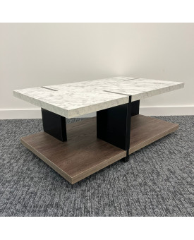 Walnut Based Marble Effect Table 