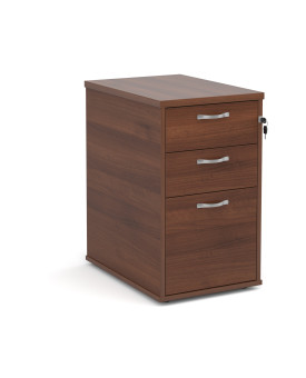 3 drawer economy 600 desk high pedestal - Walnut