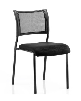 Brunswick Visitor Chair Black Fabric Without Arms Black Frame