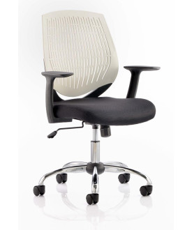 Dura Task Operator Chair White With Arms