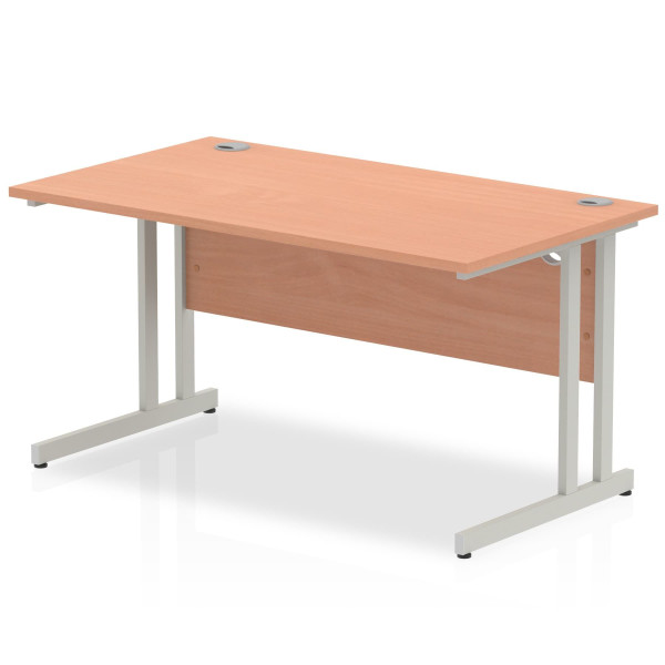 Straight economy desk - 1400mm x 800mm - Beech
