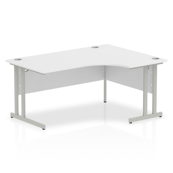Corner economy desk - 1600mm x 1200mm - White RH