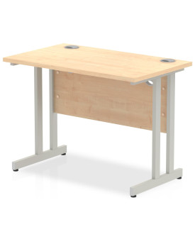 Straight economy desk - 1000mm x 600mm - Maple