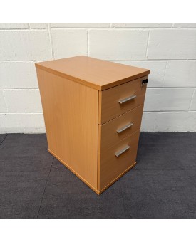 Beech Desk High Pedestal- 600-Brand New Beech Desk High Pedestal- 600-Brand New