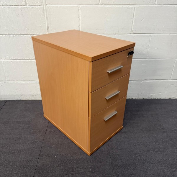 Beech Desk High Pedestal- 600-Brand New