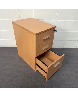 Beech Desk High Pedestal- 600-Brand New Beech Desk High Pedestal- 600-Brand New