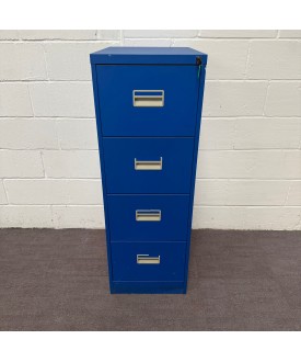 Blue Filing Cabinet- 4 Drawer