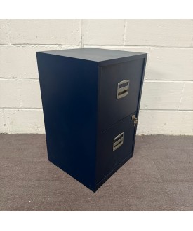 Blue Filing Cabinet - 2 Drawer