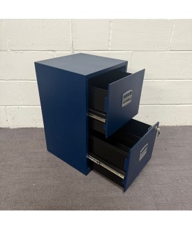 Blue Filing Cabinet - 2 Drawer