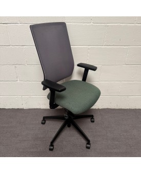 Green and Grey Boss Design Q Swivel Chair