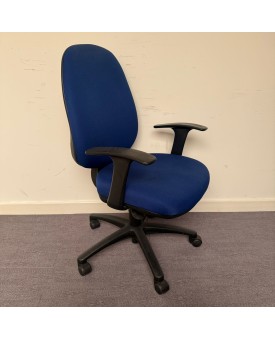 Blue Operator Chair - Fixed Arms