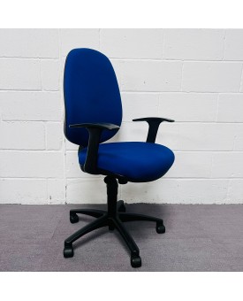 Blue Operator Chair - Fixed Arms