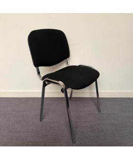 Black Fabric Static Chair