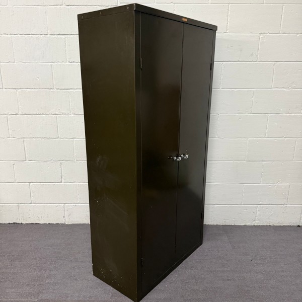 Dark Green Vintage 3 Shelf Cupboard- 1830mm High