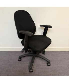 Black Operator Chair- Adjustable Arms