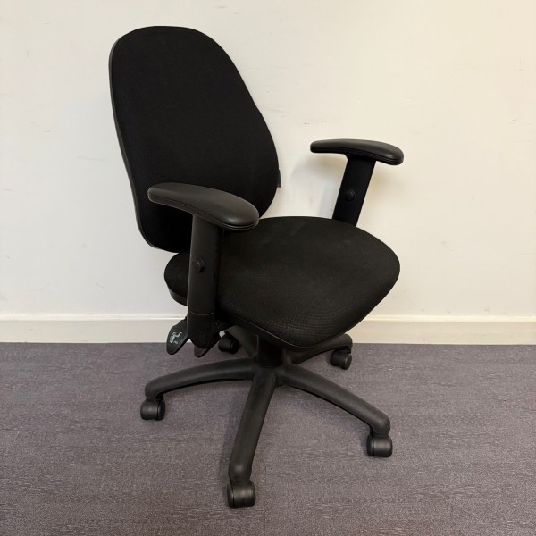 Black Operator Chair- Adjustable Arms