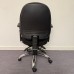 Black Operator Chair with Chrome Base- Adjustable Arms