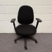 Black Fabric Operator Chair- Adjustable Arms