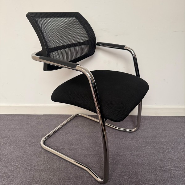 Black Static Meeting Chair