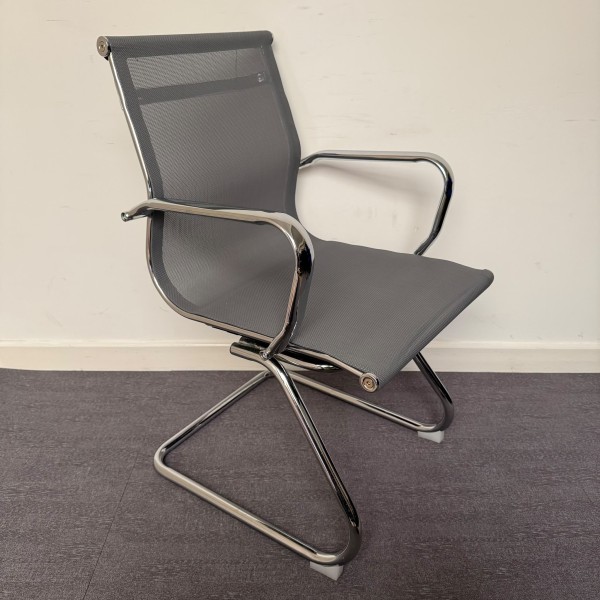 Grey Static Meeting Chair