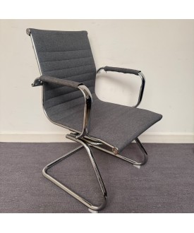 Grey Fabric Static Meeting Chair