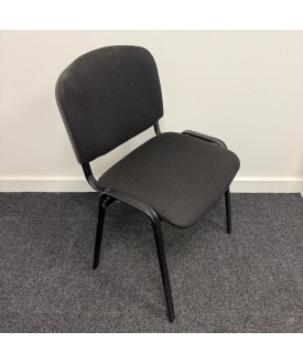 Charcoal Fabric Static Chair