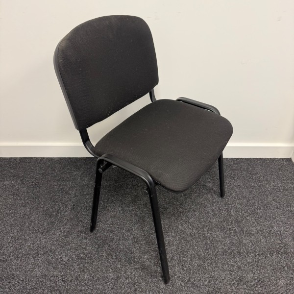 Charcoal Fabric Static Chair