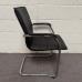 Black Leatherette Static Stacking Chair