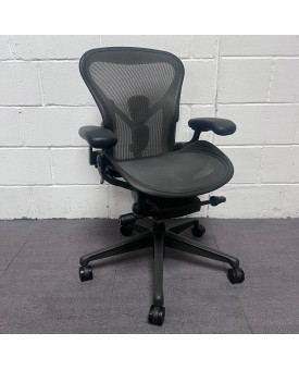  Herman Miller Aeron Graphite Remastered Posture Fit Task Chair- Size A