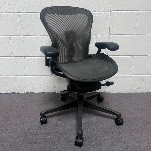  Herman Miller Aeron Graphite Remastered Posture Fit Task Chair- Size A