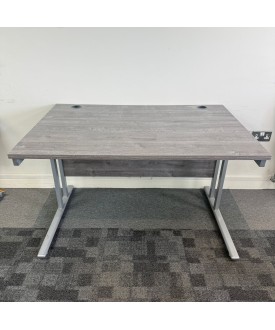 Grey Oak Straight Desk- 1200mm- Cantilever Grade B