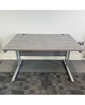 Grey Oak Straight Desk- 1200mm- Cantilever