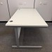 White Straight Desk With Attached Pedestal 1600mm