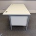 White Straight Desk With Attached Pedestal 1600mm