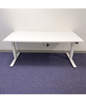 White Straight Electric Sit Stand Desk - 1600mm