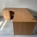 Oak Left Handed Corner Desk Set with Pedestal - 1800mm