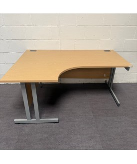Oak Left Handed Corner Desk - 1600mm
