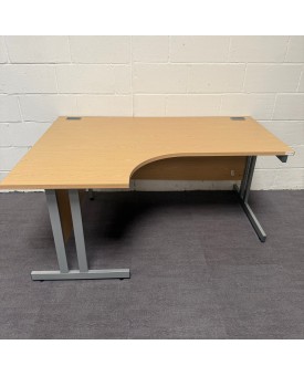 Oak Left Handed Corner Desk - 1600mm
