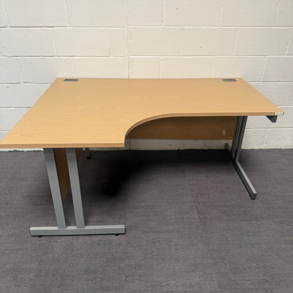 Oak Left Handed Corner Desk - 1600mm